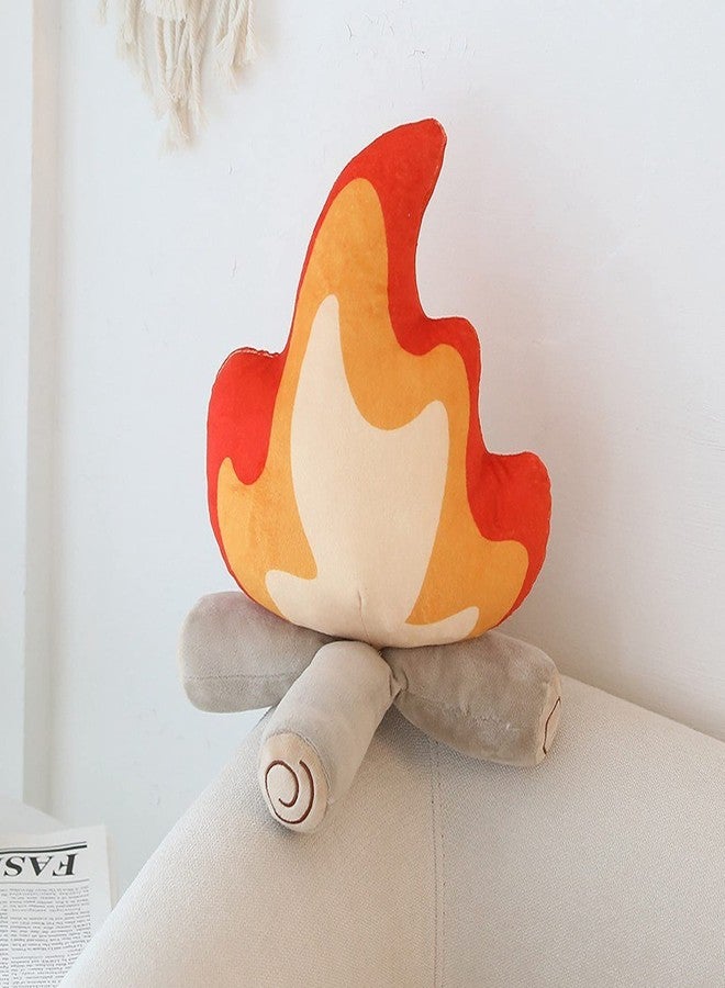 Siluyado 17.7in Funny Campfire Plush Pillow, Fake Campfire Pillow, Simulation Bonfire Plush Toy, Fake Fire Soft Stuffed Weird Room Decor, Kids Camping Decor Gift, Outdoor Activities Camping Toy Sets - Image 1